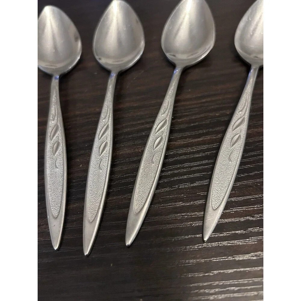 7 Demi Demitasse Spoons Oneida ROYAL HARVEST Wm A Rogers Premier Stainless LOT